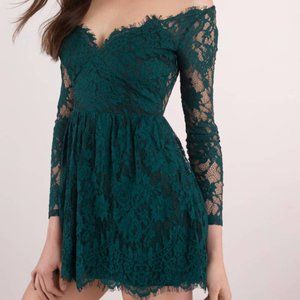 Tobi Sweetheart Lace Skater Dress